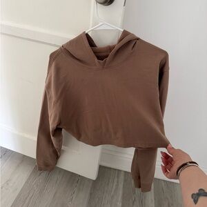 lululemon cropped hoodie (size 8, tan)